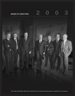 Board of Directors 2003