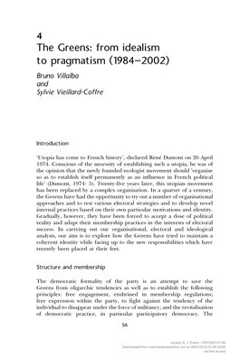 From Idealism to Pragmatism (1984–2002) Bruno Villalba and Sylvie Vieillard-Coffre