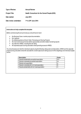 Annual Review Project Title: Health Consortium for the Somali People