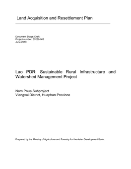 Sustainable Rural Infrastructure and Watershed Management Project