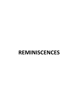 Reminiscences