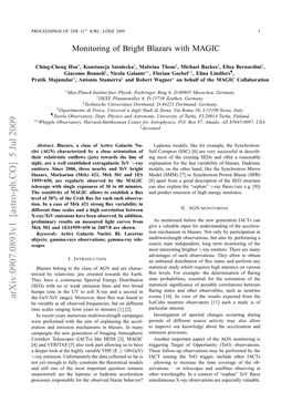 Monitoring of Bright Blazars with MAGIC