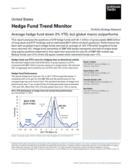 Hedge Fund Trend Monitor Portfolio Strategy Research Average Hedge Fund Down 2% YTD, but Global Macro Outperforms