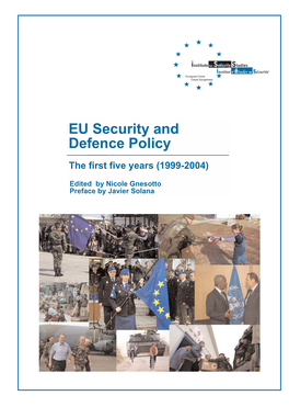 EU Security and Defence Policy (1999-2004)