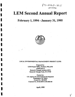 II II LEM Second Annual Report