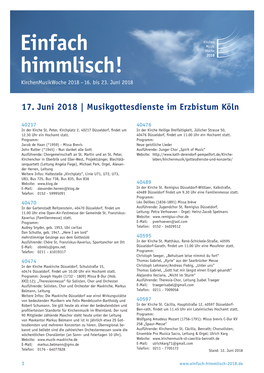 Einfach Himmlisch! Kirchenmusikwoche 2018 – 16