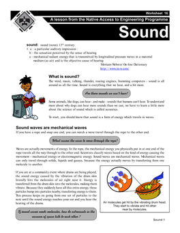 Acoustical Engineering Worksheet