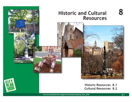 Historic and Cultural 8 Resources