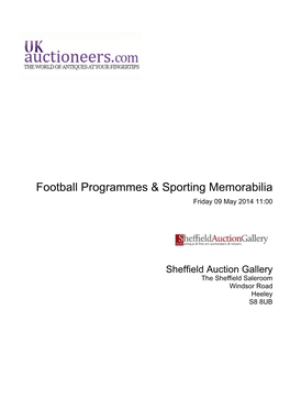 Football Programmes & Sporting Memorabilia
