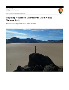 Mapping Wilderness Character in Death Valley National Park