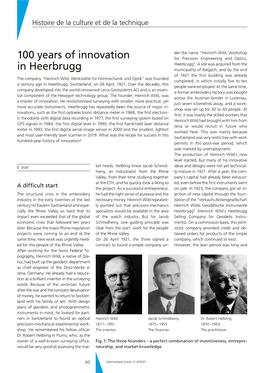 100 Years of Innovation in Heerbrugg