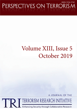 October 2019 PERSPECTIVES on TERRORISM Volume 13, Issue 5