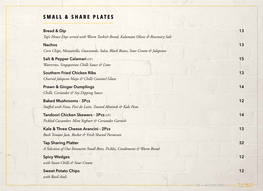 Small & Share Plates