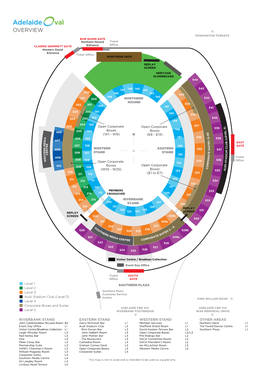 OVERVIEW PENNINGTON TERRACE BOB QUINN GATE Northern Mound Ticket Entrance CLARRIE GRIMMETT GATE Western Stand Entrance NORTHERN DECK