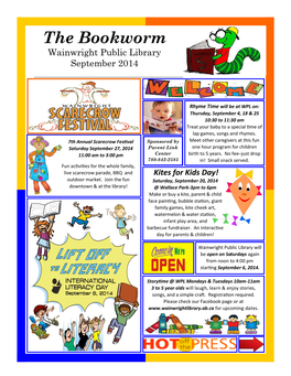 The Bookworm Wainwright Public Library September 2014