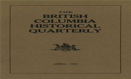 British• Columbia Historical Quarterly