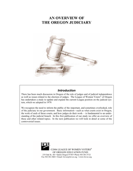 An Overview of the Oregon Judiciary