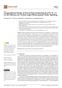 Mxenes for Visible-Light Photocatalytic Water Splitting