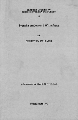 Personhistorisk Tidskrift 1976, Nr