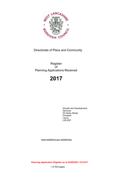 Register of Planning Applications 2017