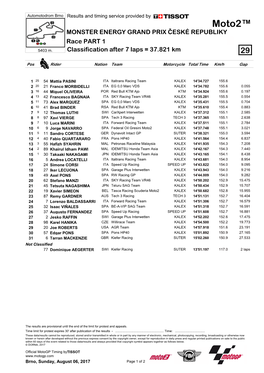 R Race CLASSIFICATION