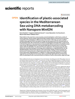 Identification of Plastic-Associated Species in the Mediterranean Sea