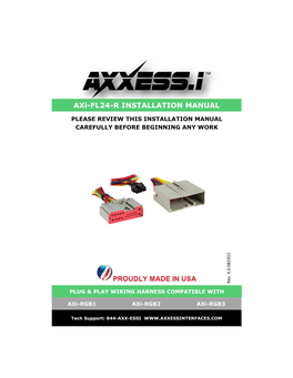 Axi-FL24-R INSTALLATION MANUAL