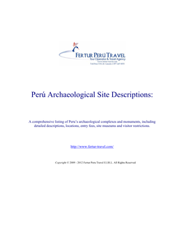 Peruvian Archaeological Site