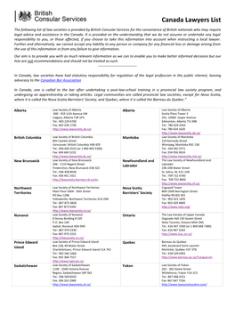 USA Bar Association List