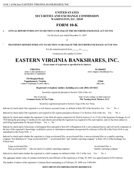 Eastern Virginia Bankshares