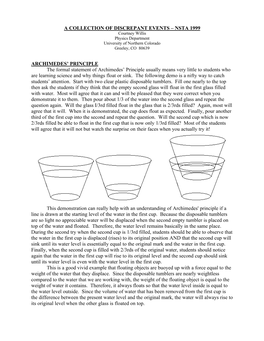 A COLLECTION of DISCREPANT EVENTS – NSTA 1999 Courtney Willis Physics Department University of Northern Colorado Greeley, CO 80639