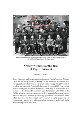 Ardfert Witnesses at the Trial of Roger Casement