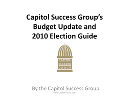 Capitol Success Group's 2010 Election Guide
