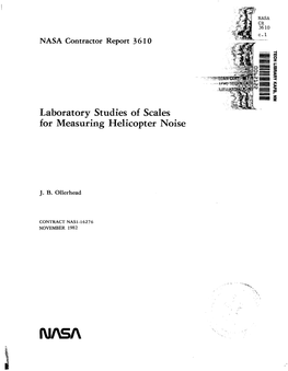 Laboratory Studies of Scales for Measuring Helicopter Noise
