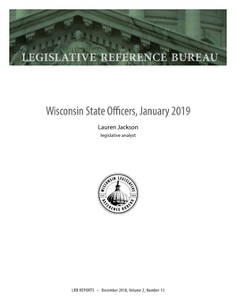 Wisconsin State Officers, January 2019