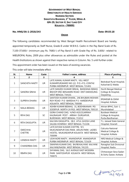 700091 No. HNG/3A-1-2018/243 Date: 09.03.18 the Following Candidates R