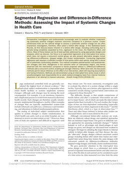 Segmented Regression and Difference-In-Difference Methods