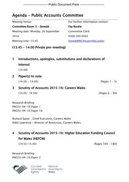 (Public Pack)Agenda Document for Public Accounts Committee, 26/09