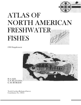 Atlas of North American Freshwater Fishes