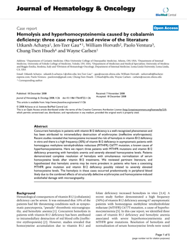 Journal of Hematology & Oncology