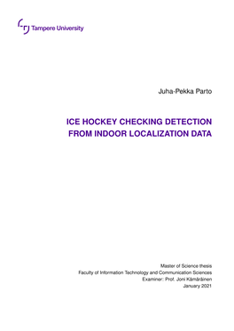 Ice Hockey Checking Detection from Indoor Localization Data