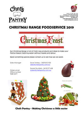 Christmas Range Foodservice 2019