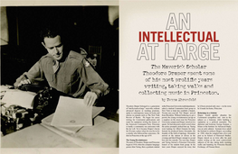 The Maverick Scholar Theodore Draper Spent Some of His Most Prolific Years Writing, Taking Walks and Collecting Music in Princeton