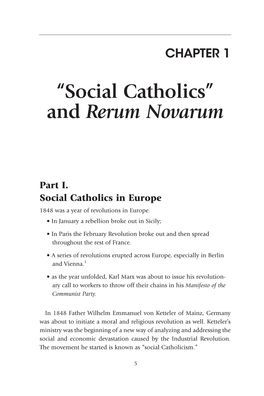 And Rerum Novarum