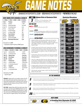 Statistical Showdown Alabama State at Kennesaw State EXTRA POINT