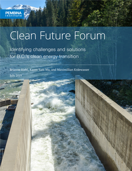 Clean Future Forum Report