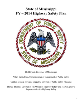 State of Mississippi FY – 2014 Highway Safety Plan