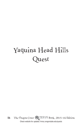 Yaquina Head Hills Quest