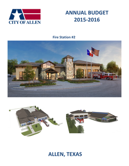 Annual Budget 2015-2016 Allen, Texas