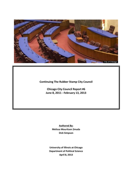 Chicago City Council Report #6 from June 8, 2011-February